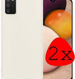 BASEY. BASEY. Samsung Galaxy A02s Hoesje Siliconen - Wit - 2 PACK