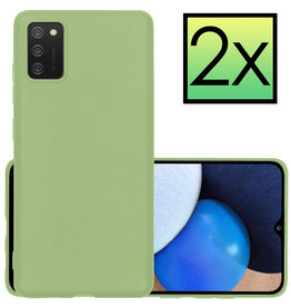 NoXx NoXx Samsung Galaxy A02s Hoesje Siliconen - Groen - 2 PACK