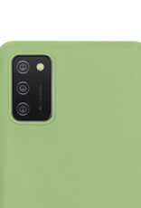 NoXx Hoes Geschikt voor Samsung A02s Hoesje Cover Siliconen Back Case Hoes - Groen - 2x