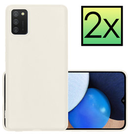 NoXx NoXx Samsung Galaxy A02s Hoesje Siliconen - Wit - 2 PACK