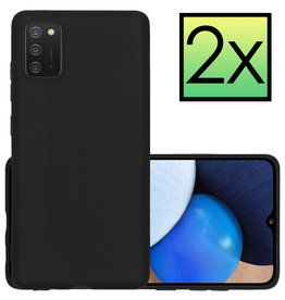 NoXx NoXx Samsung Galaxy A02s Hoesje Siliconen - Zwart - 2 PACK