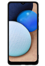 NoXx Hoes Geschikt voor Samsung A02s Hoesje Cover Siliconen Back Case Hoes - Zwart - 2x