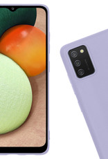 Nomfy Hoesje Geschikt voor Samsung A02s Hoesje Siliconen Cover Case - Hoes Geschikt voor Samsung Galaxy A02s Hoes Back Case - Lila