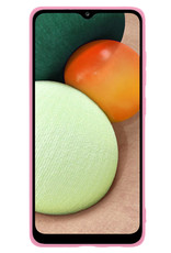 Nomfy Hoesje Geschikt voor Samsung A02s Hoesje Siliconen Cover Case - Hoes Geschikt voor Samsung Galaxy A02s Hoes Back Case - Lichtroze