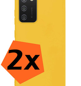 Nomfy Nomfy Samsung Galaxy A02s Hoesje Siliconen - Geel - 2 PACK