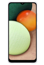 Nomfy Hoesje Geschikt voor Samsung A02s Hoesje Siliconen Cover Case - Hoes Geschikt voor Samsung Galaxy A02s Hoes Back Case - 2-PACK - Transparant