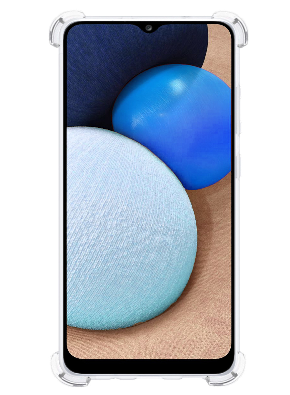 NoXx Hoes Geschikt voor Samsung A02s Hoesje Siliconen Cover Shock Proof Back Case Shockproof Hoes Met Screenprotector - Transparant