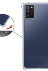 Nomfy Hoesje Geschikt voor Samsung A02s Hoesje Shock Proof Cover Case Shockproof Met 2x Screenprotector - Hoes Geschikt voor Samsung Galaxy A02s Hoes Siliconen Back Case - Transparant
