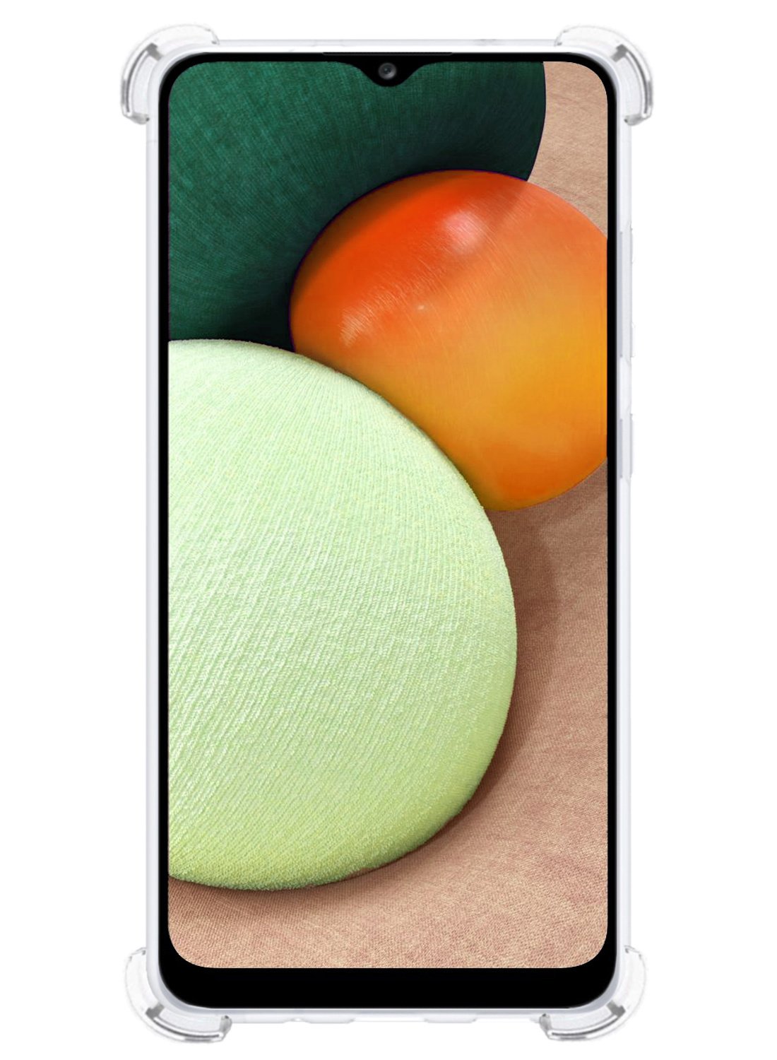 Nomfy Hoesje Geschikt voor Samsung A02s Hoesje Shock Proof Cover Case Shockproof Met 2x Screenprotector - Hoes Geschikt voor Samsung Galaxy A02s Hoes Siliconen Back Case - Transparant