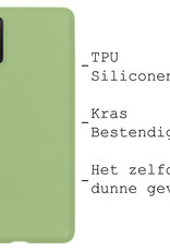 BASEY. Hoes Geschikt voor Samsung A02s Hoesje Siliconen Back Cover Case Met Screenprotector - Hoesje Geschikt voor Samsung Galaxy A02s Hoes Cover Hoesje - Groen