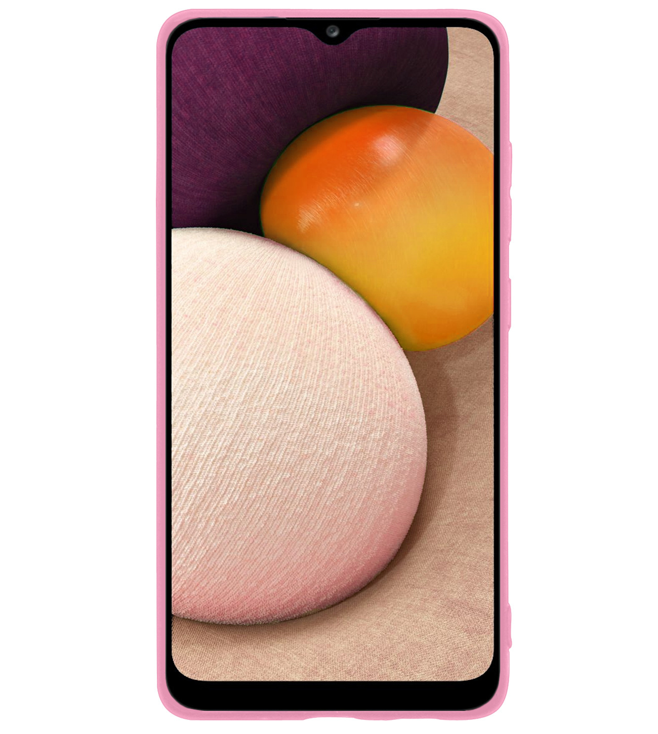 BASEY. Hoes Geschikt voor Samsung A02s Hoesje Siliconen Back Cover Case Met 2x Screenprotector - Hoesje Geschikt voor Samsung Galaxy A02s Hoes Cover Hoesje - Rood