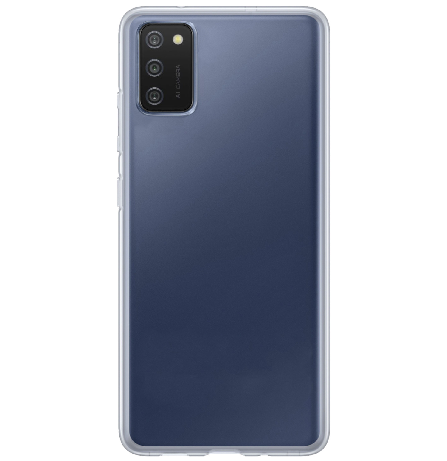 BASEY. Hoes Geschikt voor Samsung A02s Hoesje Siliconen Back Cover Case Met 2x Screenprotector - Hoesje Geschikt voor Samsung Galaxy A02s Hoes Cover Hoesje - Transparant
