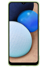 NoXx Hoes Geschikt voor Samsung A02s Hoesje Cover Siliconen Back Case Hoes Met Screenprotector - Groen