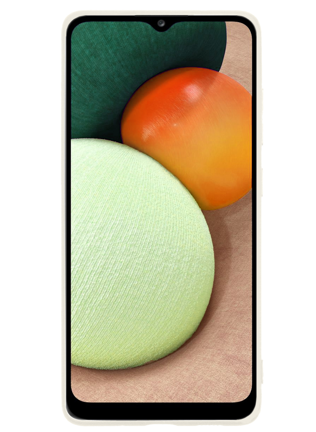 Nomfy Hoesje Geschikt voor Samsung A02s Hoesje Siliconen Cover Case Met Screenprotector - Hoes Geschikt voor Samsung Galaxy A02s Hoes Back Case - Wit