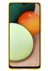 Nomfy Hoesje Geschikt voor Samsung A02s Hoesje Siliconen Cover Case Met 2x Screenprotector - Hoes Geschikt voor Samsung Galaxy A02s Hoes Back Case - Geel