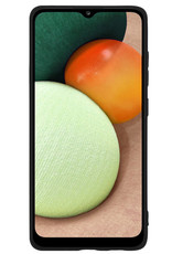 Nomfy Hoesje Geschikt voor Samsung A02s Hoesje Siliconen Cover Case Met 2x Screenprotector - Hoes Geschikt voor Samsung Galaxy A02s Hoes Back Case - Zwart