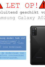BASEY. Samsung Galaxy A02s Hoesje Bookcase Met Screenprotector - Samsung Galaxy A02s Case Hoes Cover - Samsung Galaxy A02s Screenprotector - Licht Roze