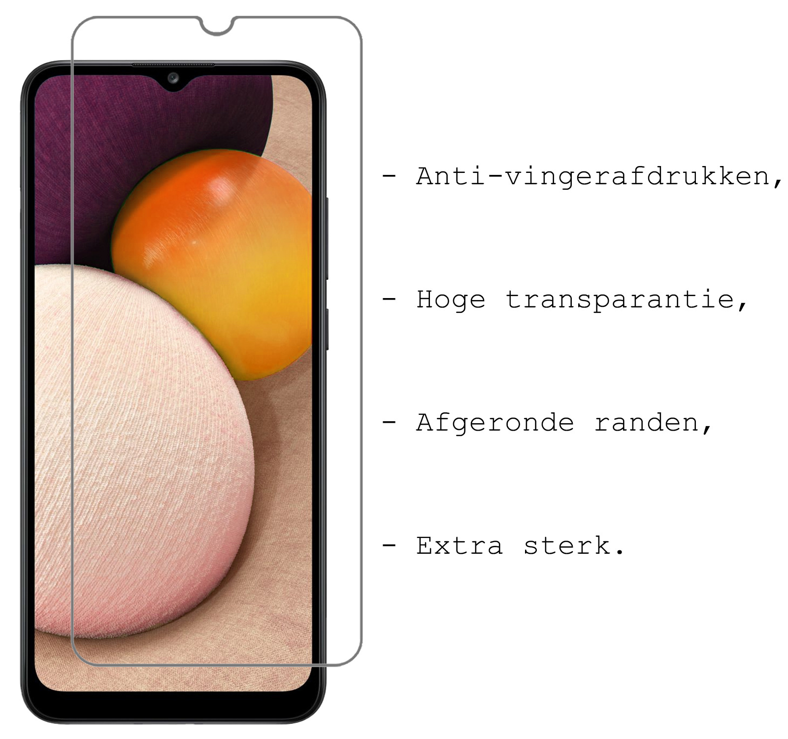 BASEY. Hoes Geschikt voor Samsung A02s Hoesje Bookcase Hoes Flip Case Book Cover Met Screenprotector - Hoesje Geschikt voor Samsung Galaxy A02s Hoes Book Case Hoesje - Zwart
