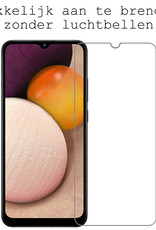BASEY. Hoes Geschikt voor Samsung A02s Hoesje Bookcase Hoes Flip Case Book Cover Met Screenprotector - Hoesje Geschikt voor Samsung Galaxy A02s Hoes Book Case Hoesje - Zwart