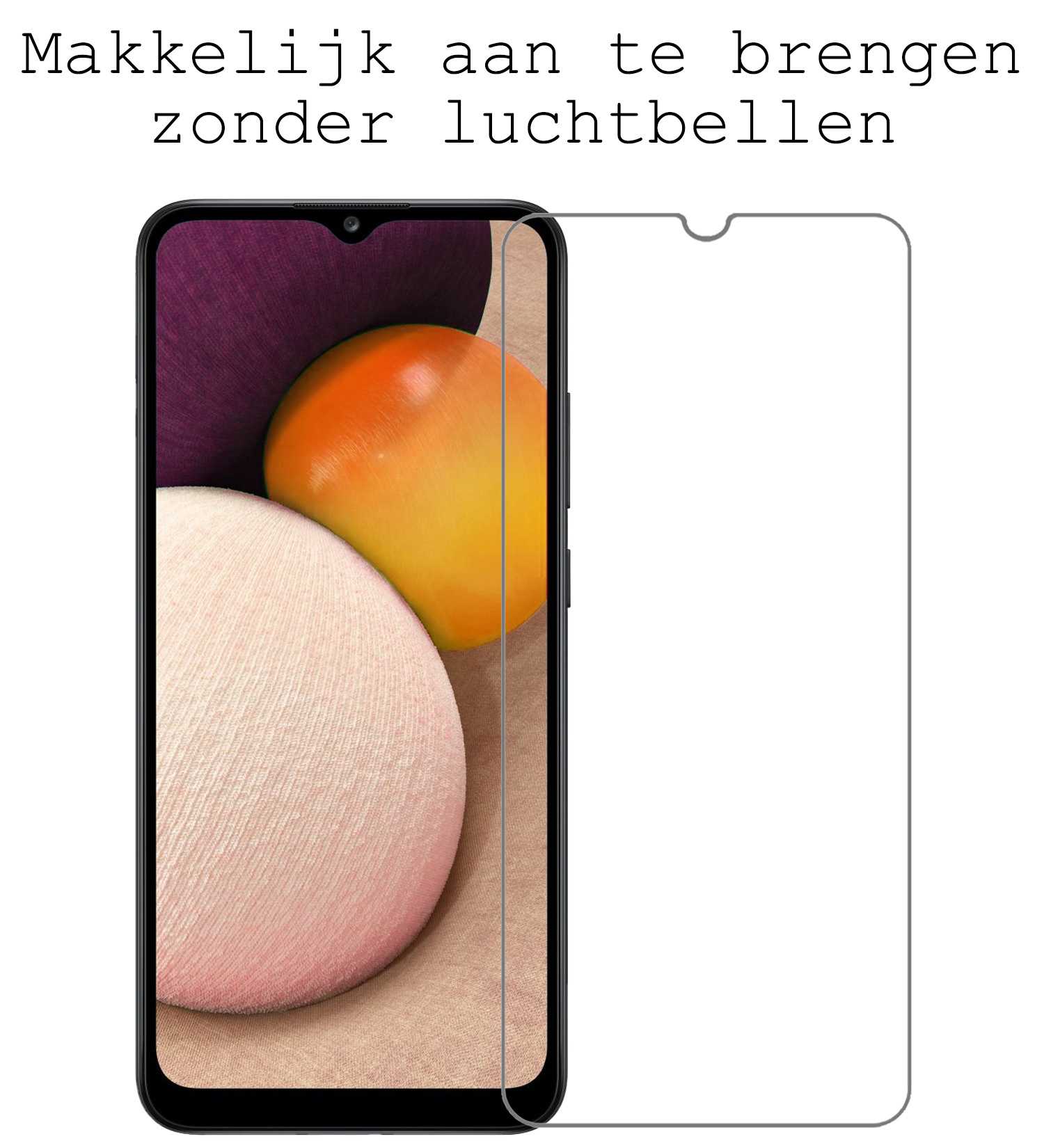 BASEY. Hoes Geschikt voor Samsung A02s Hoesje Bookcase Hoes Flip Case Book Cover Met Screenprotector - Hoesje Geschikt voor Samsung Galaxy A02s Hoes Book Case Hoesje - Zwart