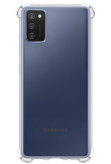 BASEY. Hoes Geschikt voor Samsung A03s Hoesje Shock Proof Case Hoes Siliconen Met Screenprotector - Hoesje Geschikt voor Samsung Galaxy A03s Hoes Cover Shockproof - Transparant