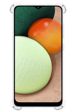 Nomfy Hoesje Geschikt voor Samsung A03s Hoesje Shock Proof Cover Case Shockproof Met 2x Screenprotector - Hoes Geschikt voor Samsung Galaxy A03s Hoes Siliconen Back Case - Transparant