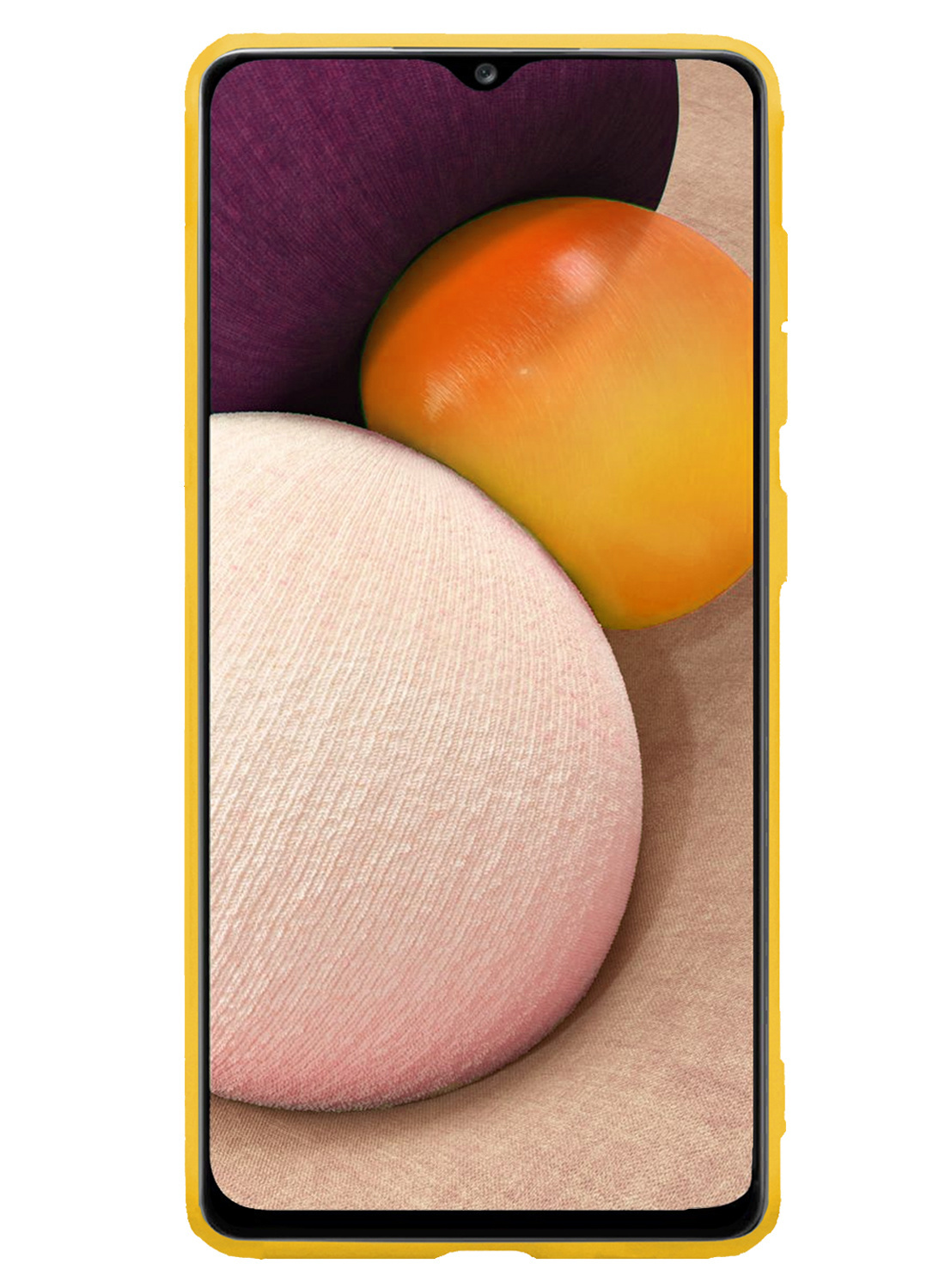 BASEY. Hoes Geschikt voor Samsung A03s Hoesje Siliconen Back Cover Case Met Screenprotector - Hoesje Geschikt voor Samsung Galaxy A03s Hoes Cover Hoesje - Geel