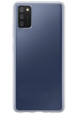 BASEY. Samsung Galaxy A03s Hoesje Siliconen Met Screenprotector - Samsung Galaxy A03s Case Hoes Met Screenprotector - Transparant
