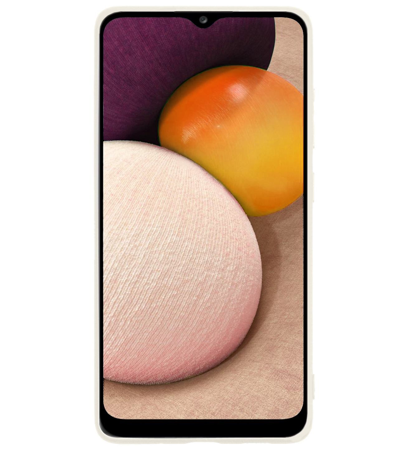 BASEY. Hoes Geschikt voor Samsung A03s Hoesje Siliconen Back Cover Case Met Screenprotector - Hoesje Geschikt voor Samsung Galaxy A03s Hoes Cover Hoesje - Wit