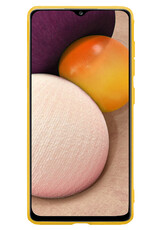 BASEY. Samsung Galaxy A03s Hoesje Siliconen Met 2x Screenprotector - Samsung Galaxy A03s Case Hoes Met 2x Screenprotector - Geel