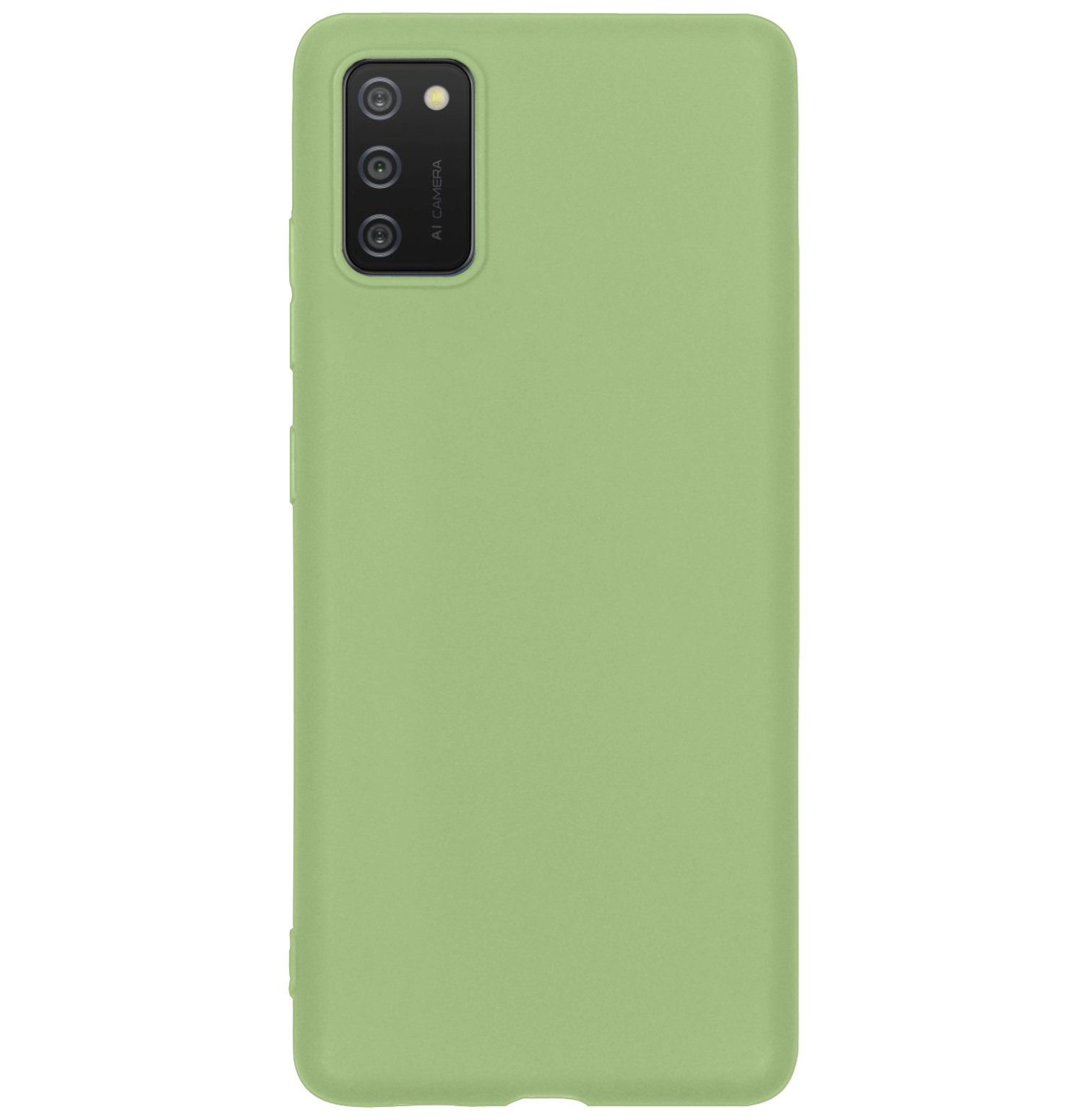 BASEY. Hoes Geschikt voor Samsung A03s Hoesje Siliconen Back Cover Case Met 2x Screenprotector - Hoesje Geschikt voor Samsung Galaxy A03s Hoes Cover Hoesje - Groen