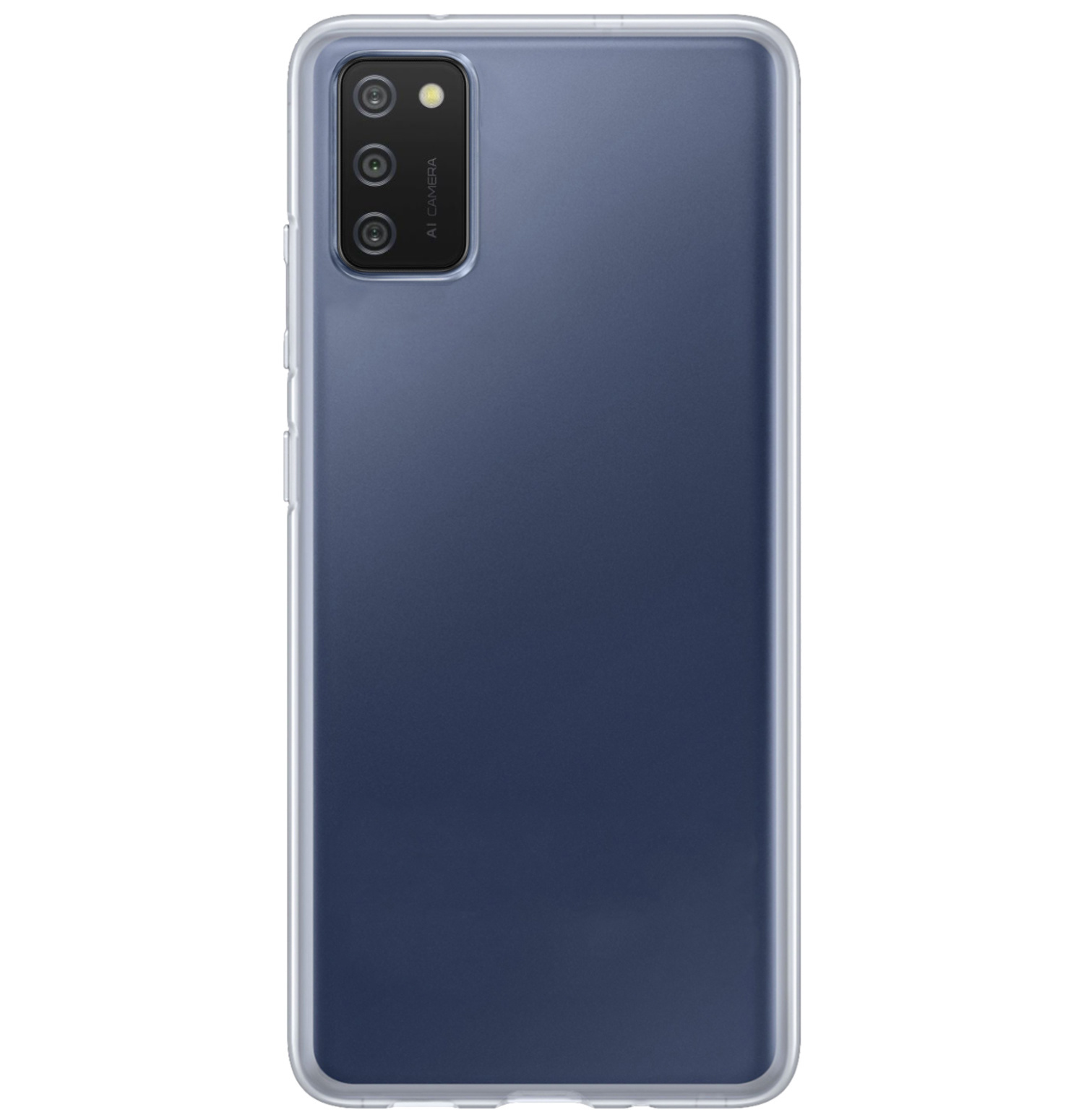 BASEY. Samsung Galaxy A03s Hoesje Siliconen Met 2x Screenprotector - Samsung Galaxy A03s Case Hoes Met 2x Screenprotector - Transparant
