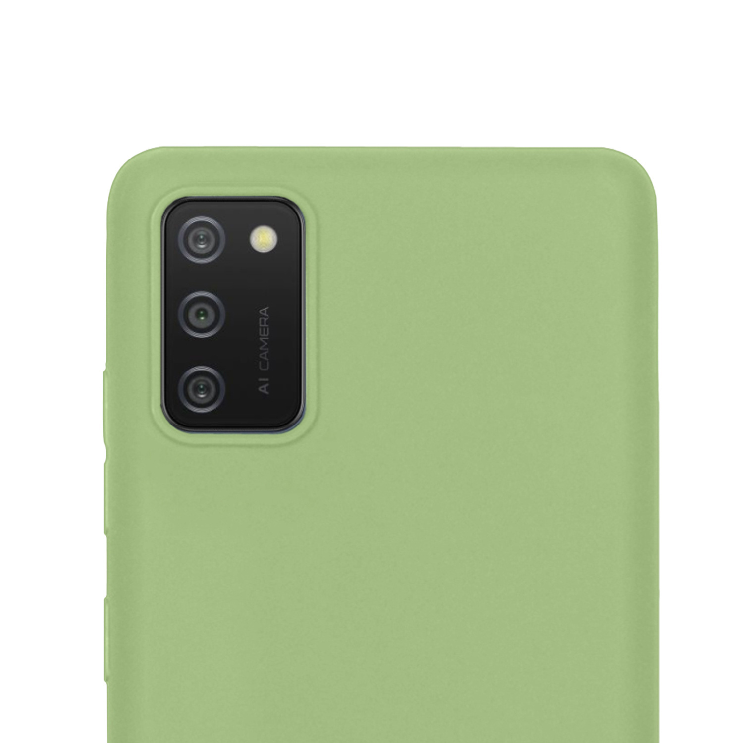NoXx Hoes Geschikt voor Samsung A03s Hoesje Cover Siliconen Back Case Hoes Met Screenprotector - Groen