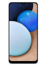 NoXx Hoes Geschikt voor Samsung A03s Hoesje Cover Siliconen Back Case Hoes Met Screenprotector - Transparant