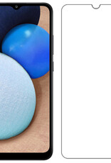 NoXx Hoes Geschikt voor Samsung A03s Hoesje Cover Siliconen Back Case Hoes Met Screenprotector - Wit