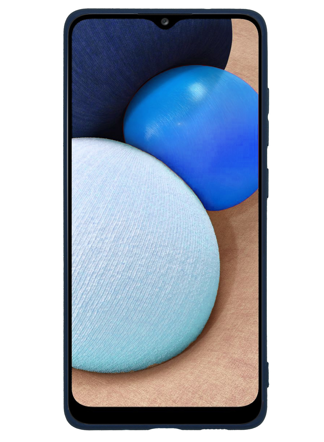 NoXx Hoes Geschikt voor Samsung A03s Hoesje Cover Siliconen Back Case Hoes Met 2x Screenprotector - Donkerblauw