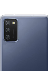 NoXx Hoes Geschikt voor Samsung A03s Hoesje Cover Siliconen Back Case Hoes Met 2x Screenprotector - Transparant