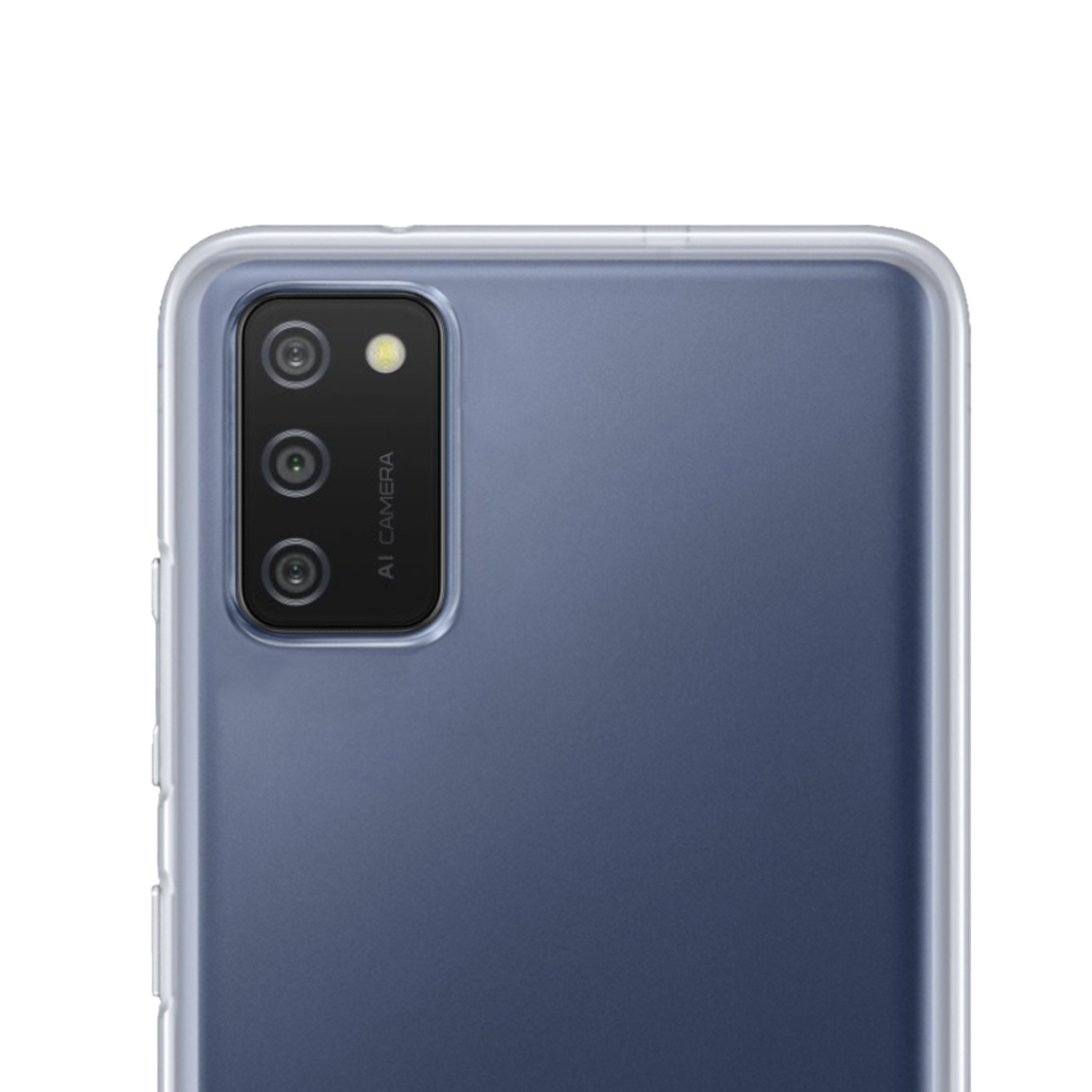 NoXx Hoes Geschikt voor Samsung A03s Hoesje Cover Siliconen Back Case Hoes Met 2x Screenprotector - Transparant