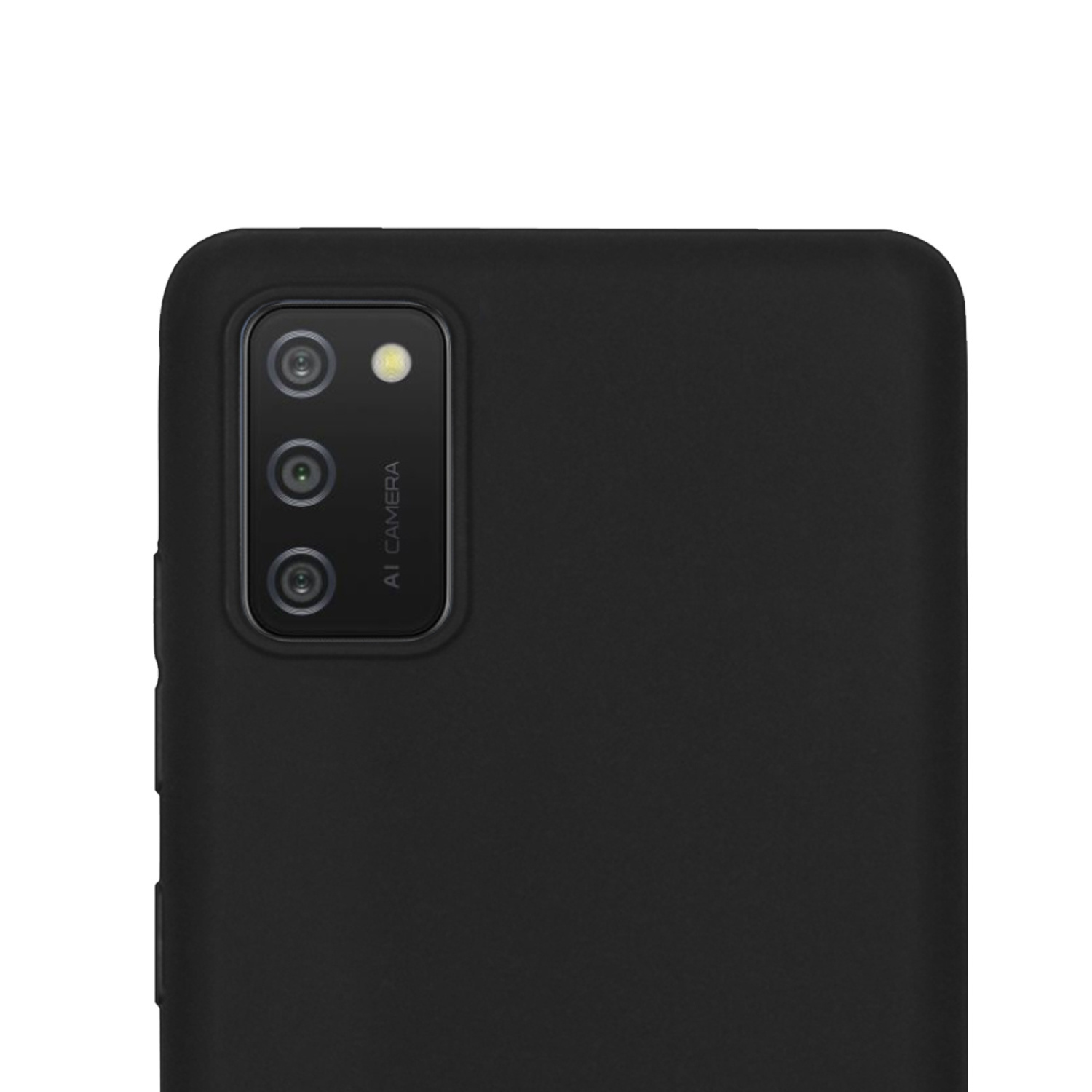 NoXx Hoes Geschikt voor Samsung A03s Hoesje Cover Siliconen Back Case Hoes Met 2x Screenprotector - Zwart
