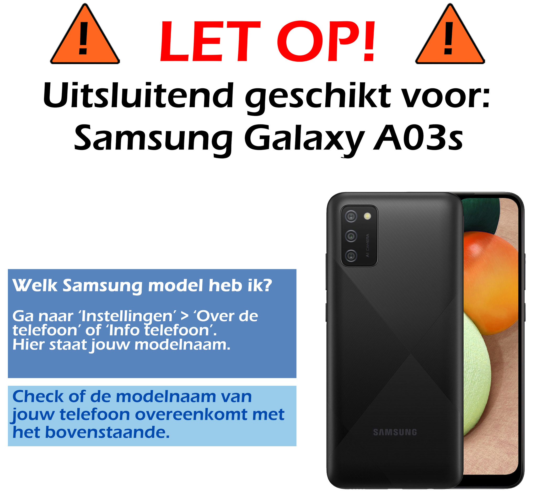 Nomfy Samsung Galaxy A03s Hoesje Met Screenprotector - Samsung Galaxy A03s Case Donker Blauw Siliconen - Samsung Galaxy A03s Hoes Met Screenprotector