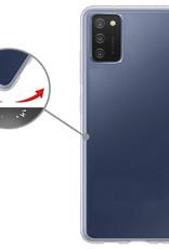 Nomfy Hoesje Geschikt voor Samsung A03s Hoesje Siliconen Cover Case Met Screenprotector - Hoes Geschikt voor Samsung Galaxy A03s Hoes Back Case - Transparant