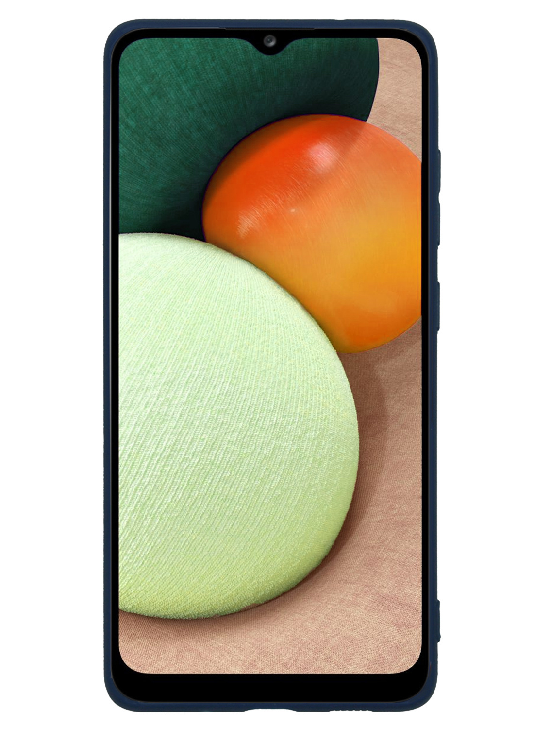 Nomfy Hoesje Geschikt voor Samsung A03s Hoesje Siliconen Cover Case Met 2x Screenprotector - Hoes Geschikt voor Samsung Galaxy A03s Hoes Back Case - Donkerblauw