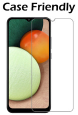 Nomfy Hoesje Geschikt voor Samsung A03s Hoesje Siliconen Cover Case Met 2x Screenprotector - Hoes Geschikt voor Samsung Galaxy A03s Hoes Back Case - Lila