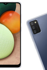 Nomfy Hoesje Geschikt voor Samsung A03s Hoesje Siliconen Cover Case Met 2x Screenprotector - Hoes Geschikt voor Samsung Galaxy A03s Hoes Back Case - Transparant