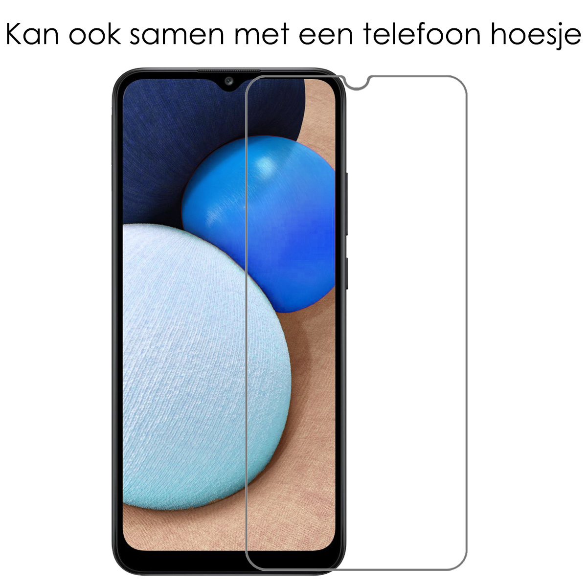 NoXx Hoes Geschikt voor Samsung A03s Hoesje Book Case Hoes Flip Cover Wallet Bookcase Met 2x Screenprotector - Rood