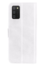 Nomfy Samsung Galaxy A03s Hoesje Bookcase Met 2x Screenprotector - Samsung Galaxy A03s Screenprotector 2x - Samsung Galaxy A03s Book Case Met 2x Screenprotector Wit