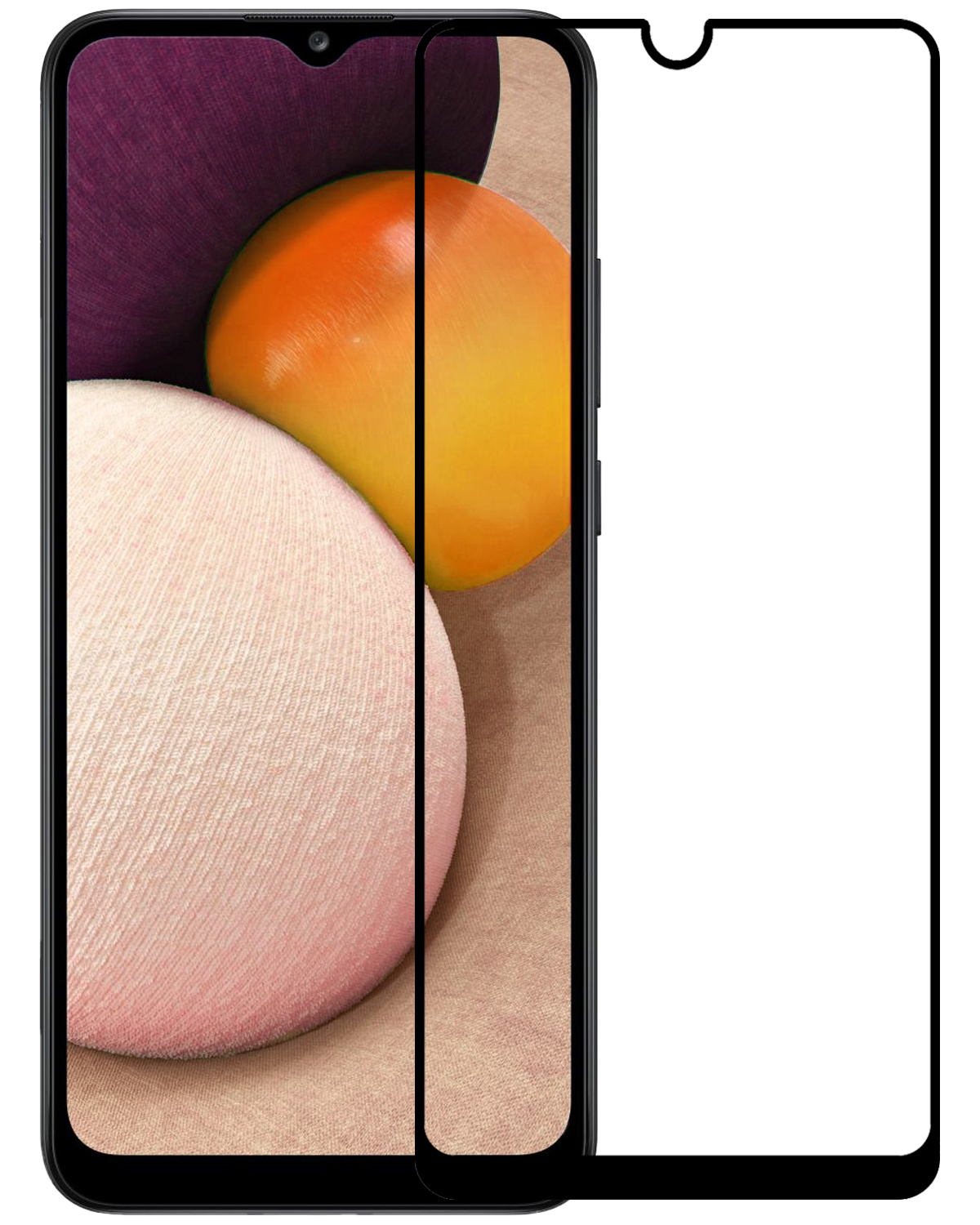 BASEY. Screenprotector Geschikt voor Samsung A02s Screenprotector Beschermglas Full Cover - Screenprotector Geschikt voor Samsung Galaxy A02s Screen Protector Full Cover