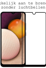 BASEY. Screenprotector Geschikt voor Samsung A02s Screenprotector Beschermglas Full Cover - Screenprotector Geschikt voor Samsung Galaxy A02s Screen Protector Full Cover - 3 Stuks