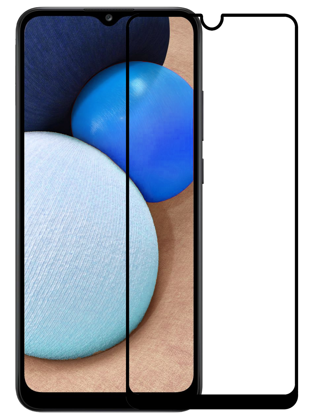 NoXx Screenprotector Geschikt voor Samsung A02s Screenprotector Tempered Glass Gehard Glas Full Cover