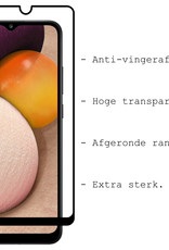 BASEY. Screenprotector Geschikt voor Samsung A03s Screenprotector Beschermglas Full Cover - Screenprotector Geschikt voor Samsung Galaxy A03s Screen Protector Full Cover - 2 Stuks